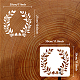 FINGERINSPIRE Laurel Wreath Stencil 11.8x11.8inch Reusable Flower Wreath Drawing Stencil DIY Craft Garlands Painting Template Plants Stencil for Wood Wall Furniture Fabric Painting DIY-WH0391-0008-2