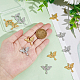 Unicraftale 12 pz 2 colori farfalla con ciondolo luna pendenti in acciaio inossidabile penzola fascino in metallo per collana braccialetto creazione di gioielli fai da te 24x25mm STAS-UN0045-04-3
