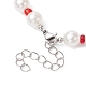 Argile polymère de fruits et graines de verre et collier de perles en perles acryliques NJEW-JN04582-01-5
