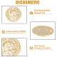 DICOSMETIC 40Pcs Vintage King's Head Coin Pendants Flat Round Golden Pendants Edward VII Head Pendants Commemorative Coins Charms Brass Round Charms Bulk for Jewelry Making KK-DC0002-17-4