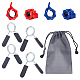 SUPERFINDINGS 9Pcs 5 Style ABS Plastic Barbell Clamps FIND-FH0002-68-2