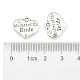 Wedding Theme Antique Silver Tone Tibetan Style Alloy Heart with Mother of the Bride Rhinestone Charms TIBEP-N005-18B-3