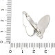 Micro pavé di ottone trasparente cubic zirconia piegato su fermagli&nbsp;KK-Z078-35P-3