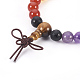 Natural Mixed Stone and Resin Stretch Bracelets BJEW-JB03907-01-3