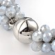 Facettierten abacus galvanisieren Glas Perlen Armbänder BJEW-L518-E01-2