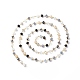Handgefertigte facettierte Unterlegscheibe-Perlenketten aus galvanisiertem Glas AJEW-JB01137-03-2