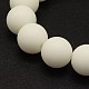 Frosted Round Opaque Glass Beads Strands G-K086-8mm-1