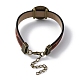 Impostazioni del braccialetto a maglie tonde piatte in lega adatte per cabochon FIND-M009-01AB-3