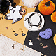 Marqueurs de point de verrouillage fantôme/araignée/chauve-souris en alliage d'émail sur le thème d'halloween HJEW-PH01788-5