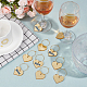 Ciondoli per bicchieri da vino a forma di cuore in acrilico AJEW-AB00116-4