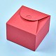 折りたたみ式クラフト紙箱  ギフト用梱包箱  ベーカリーケーキカップケーキボックスコンテナ  正方形  展開：18.5x18x0.08cm  完成品：9x9x6cm CON-K006-02A-04-1