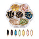 70Pcs 7 Colors K9 Glass Connector Charms GLAA-N038-17-3