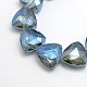 Electroplate Crystal Glass Triangle Beads Strands EGLA-F068B-04-1