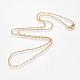 Eco-Friendly Rack Plating Brass Chain Necklaces MAK-G002-06G-C-FF-2