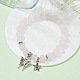 Natürliche runde Perlen-Stretch-Armbänder aus Rosenquarz BJEW-JB09899-02-4