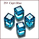 Abalorios de cristal austriaco de imitación SWAR-F074-4x4mm-25-1