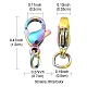5Pcs 5 Colors 304 Stainless Steel Lobster Claw Clasps STAS-YW0001-53-3