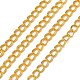 アイアン製ダブルリンクチェーン  溶接されていない  スプールで  ゴールドカラー  リンク：7x8mm  厚さ0.8mm  約164.04フィート（50m）/ロール CHD001Y-G-1