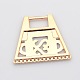 Filigree Trapezoid Plating Zinc Alloy Chandelier Components PALLOY-N0099-14RG-2