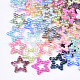 Rainbow ABS Plastic Imitation Pearl Linking Rings OACR-T015-02-1