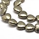 Heart Natural Pyrite Beads Strands G-I126-20-12x12mm-3
