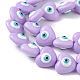 Hebras de perlas de resina de mal de ojo RESI-F040-01D-3