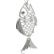 Alloy Rhinestone Fish Large Pendants TIBE-M001-169-2