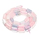 Fili di perle di quarzo rosa naturale e acquamarina G-G068-A27-01-3