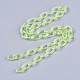 手作りの透明なABSプラスチックアズキチェーン  オーバル  緑黄  19.29インチ〜19.68インチ（49~50cm）  リンク：13x7.5x1.5mm X-KY-S166-001G-3