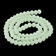 Hebras de cuentas de vidrio de color sólido de imitación de jade EGLA-A034-J4mm-MD01-4