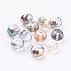 Rainbow Plated Faceted Rondelle Electorplated Glass Beads X-EGLA-E005-M-1