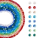 Pandahall 8 brins 8 couleurs brins de perles de verre galvanoplastie transparentes EGLA-TA0001-27A-1