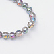 Chapelets de perles en verre électroplaqué EGLA-R041-12mm-01-2