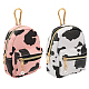 2Pcs 2 Colors PU Leather Tarp Zip Cosmetic Pouches AJEW-FG0003-26-1