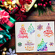 CRASPIRE 4PCS Christmas Silicone Clear Stamps Merry Christmas Snowflake Gift Happy New Year Holly Patterns Clear Stamps for Card Making Decoration DIY Scrapbooking Embossing Album Decor Craft DIY-CP0007-06C-4