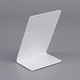 有機ガラスのピアスディスプレイ  長方形  ホワイト  10.8x7cm X-EDIS-G013-03-3