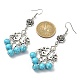 Synthetic Turquoise Beaded Drop Earrings EJEW-JE05385-02-2
