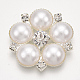 Cabujones de perlas de imitación de plástico ABS KK-T043-05S-14-1