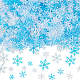 Olycraft 1600 pieza 3 tamaños confeti de copo de nieve decoraciones de confeti de copos de nieve de Navidad confeti con brillo de copo de nieve brillo de dispersión para mesa suministros para fiestas navideñas de Año Nuevo - colores mezclados DIY-OC0010-53-1