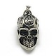 Fashionable Retro Men's Halloween Jewelry 316 Stainless Steel Skull Pendants STAS-L017-07-1