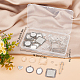 SUNNYCLUE 1 Box 65Pcs Wedding Bouquet Charms Memorial Picture Charm Oval Round Square Brooch Pins Glass Cabochons Silver Heart Charm for Jewelry Making Charms Women Men DIY 10Pcs Brooches Supply DIY-SC0019-48-7