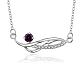 Trendy Silver Color Plated Brass Cubic Zirconia Bar Necklaces NJEW-BB12646-B-1