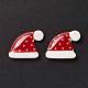 Christmas Themed Opaque Resin Cabochons CRES-P022-08-3