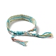 Bracelet cordon polyester-coton motif losange tressé FIND-PW0013-001A-16-3