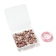 100pcs 8mm natürliche Erdbeerquarz runde Perlen DIY-LS0002-51-7