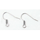 Silver Brass Earring Hooks X-KK-Q363-S-NF-1