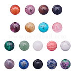 18 sortes de cabochons de pierres précieuses naturelles et synthétiques, demi-rond, 16x6mm, 1 pc / couleur, 18 pièces / kit