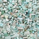 Cuentas de chips amazonita naturales, sin agujero / sin perforar, 2~8x2~4mm, aproximamente 8500 unidades / 500 g