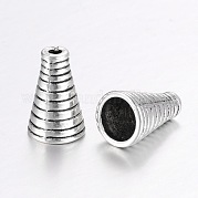 Тибетский стиль конус сплава шарик шапки PALLOY-I112-12AS