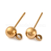 Фурнитура для сережек-гвоздиков из нержавеющей стали 304 STAS-F227-18C-G02